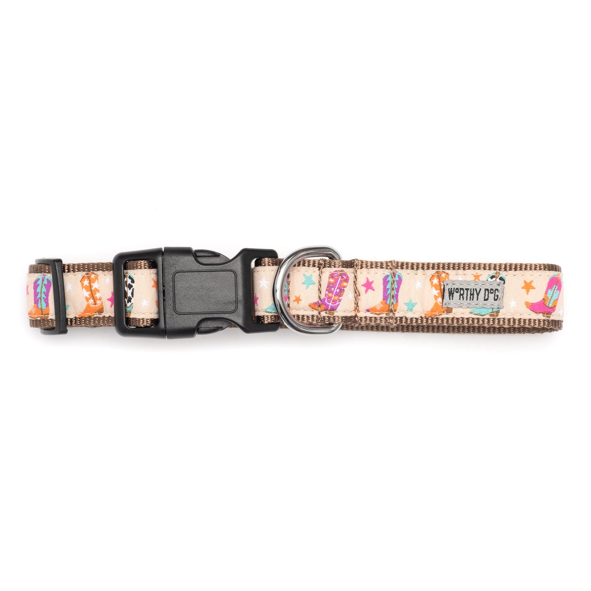 Wild Wild West Dog Collar – Beige, Sizes XS–XL