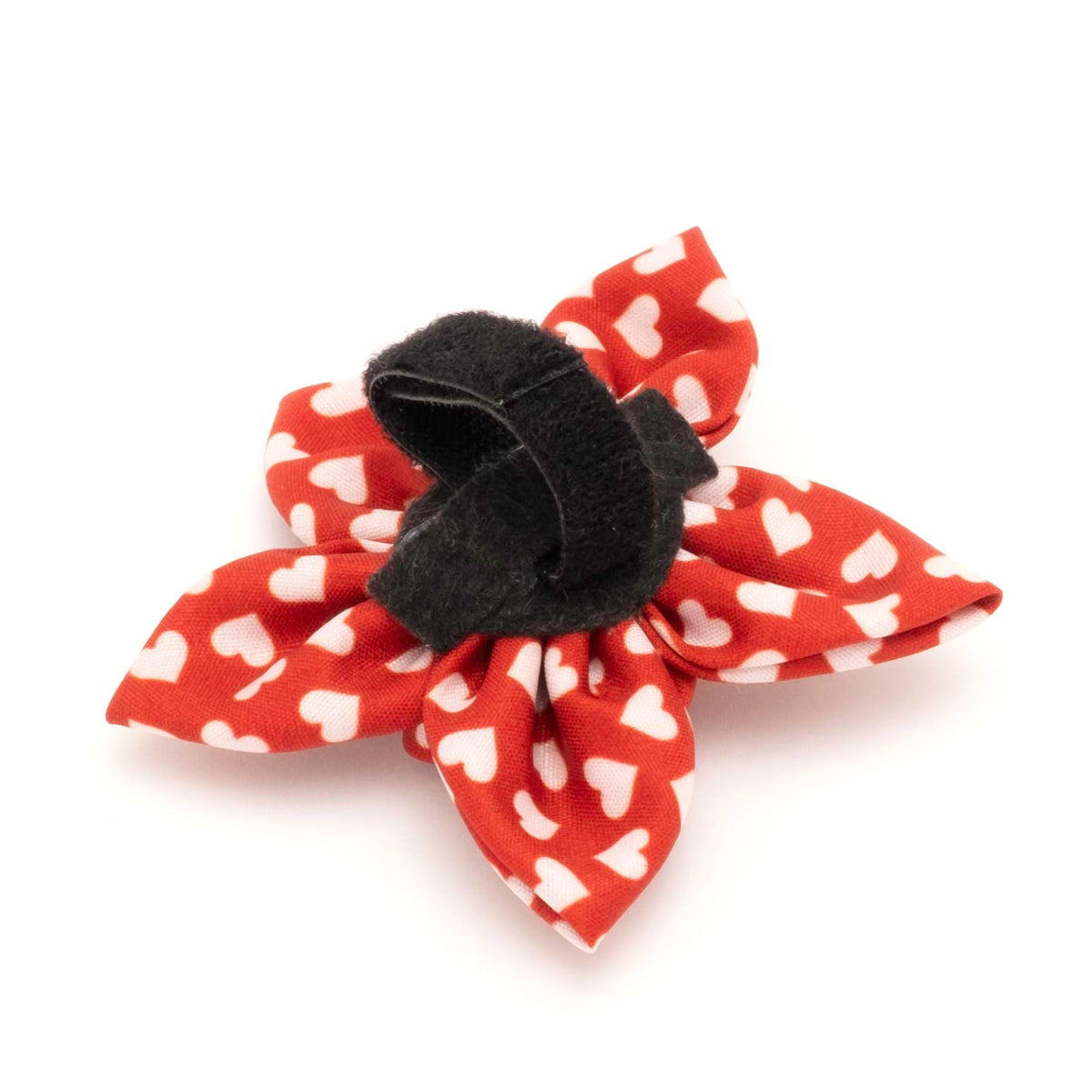 Hearts Dog Flower – Polyester, Red, Sizes S, L
