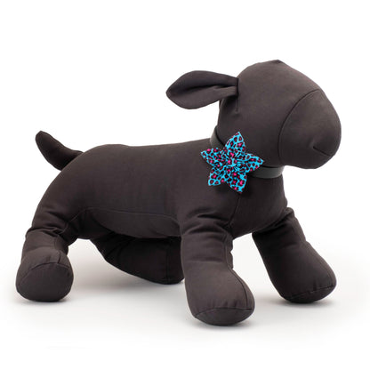 Leopard Dog Flower – Polyester, Tan, Pink & Teal, Sizes S, L