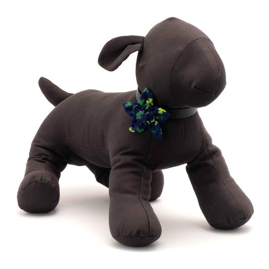 Lucky Dog Flower – Polyester, Navy, Sizes S, L