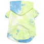 Tie Dye Dog Hoodie – Cotton, Blue & Pink, Sizes XS–XXL