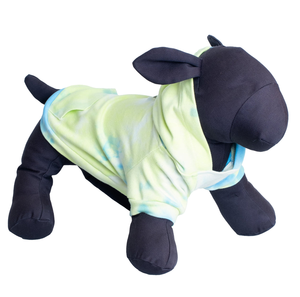 Tie Dye Dog Hoodie – Cotton, Blue & Pink, Sizes XS–XXL