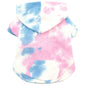 Tie Dye Dog Hoodie – Cotton, Blue & Pink, Sizes XS–XXL