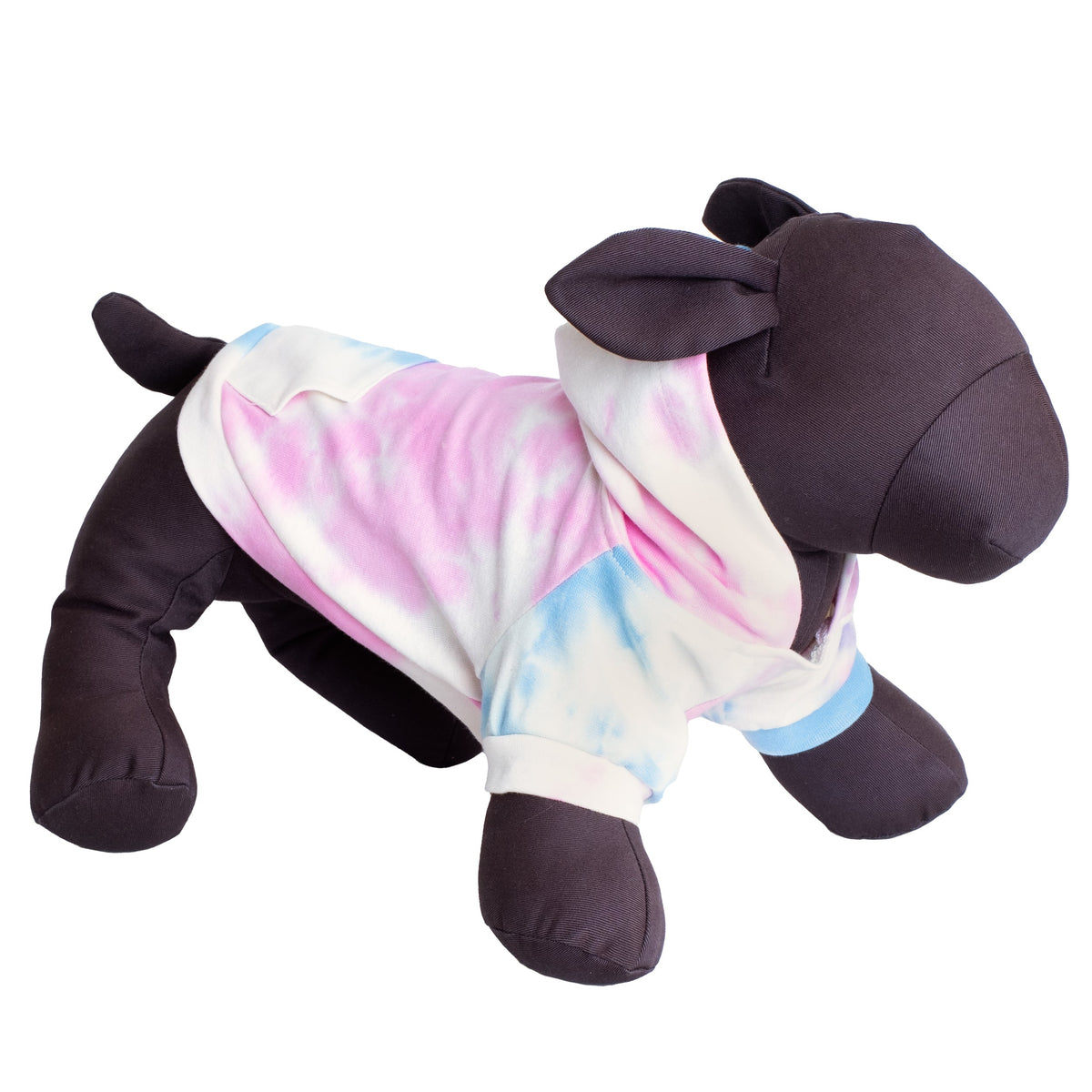 Tie Dye Dog Hoodie – Cotton, Blue & Pink, Sizes XS–XXL