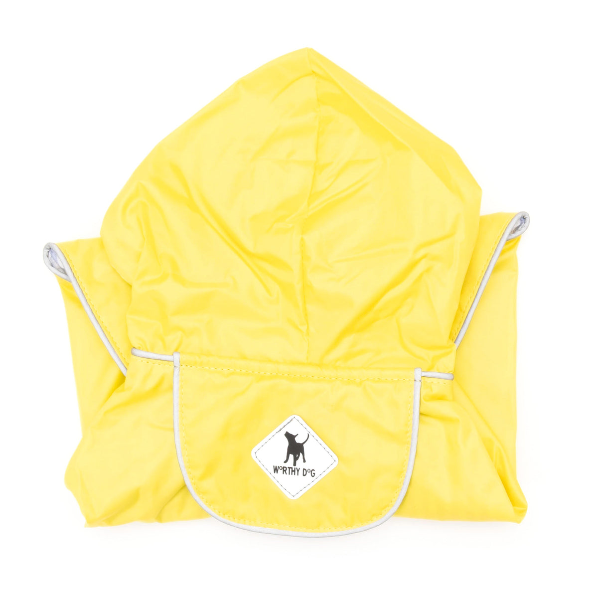 Hooded Dog Rain Jacket, yellow, product view 3
