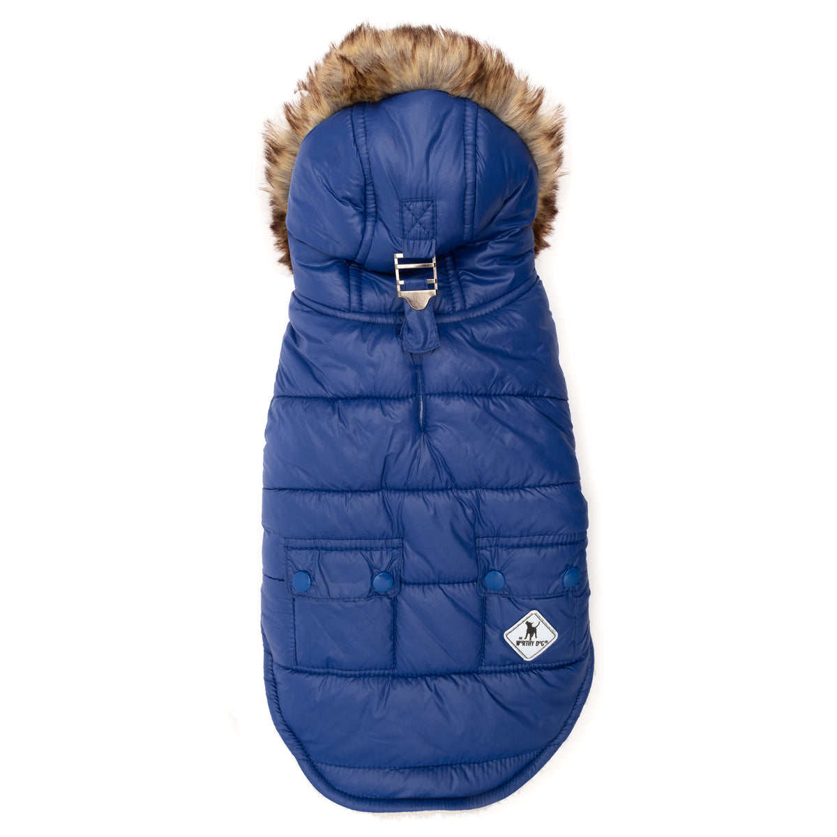Park City Dog Jacket – Polyester, Pink, Red & Royal, Sizes XS–XXL