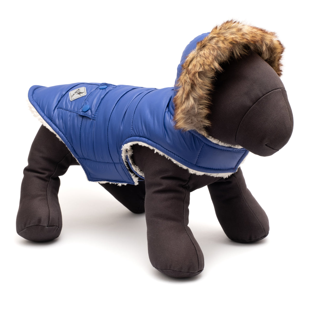 Park City Dog Jacket – Polyester, Pink, Red & Royal, Sizes XS–XXL