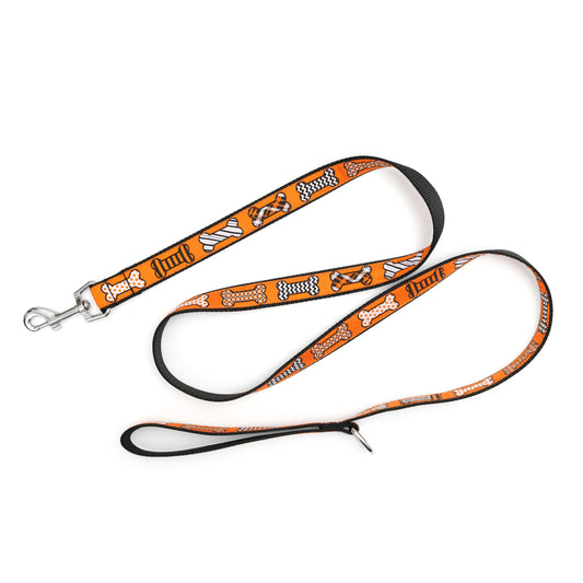 Halloween Bones Dog Leash – Orange, Sizes S, L
