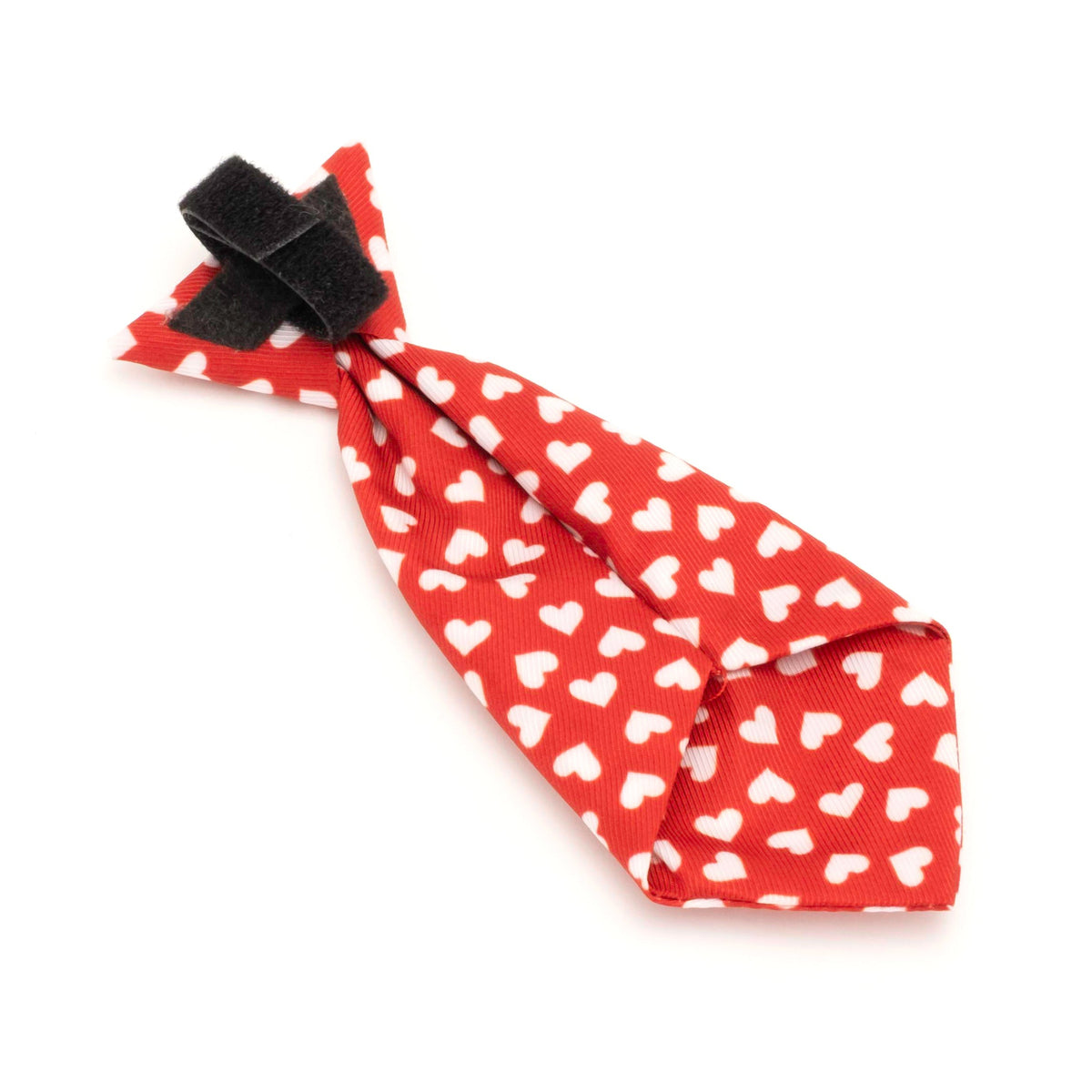 Hearts Dog Neck Tie – Polyester, Red, Sizes S, L
