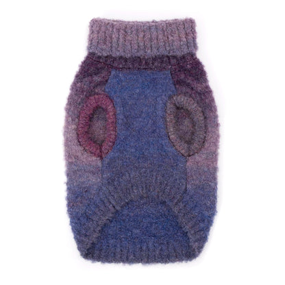 Purple Ombre Dog Turtleneck Sweater, purple, product view 3