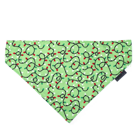 Lit Dog Slide-On Bandana – Polyester, Green, Sizes S, L