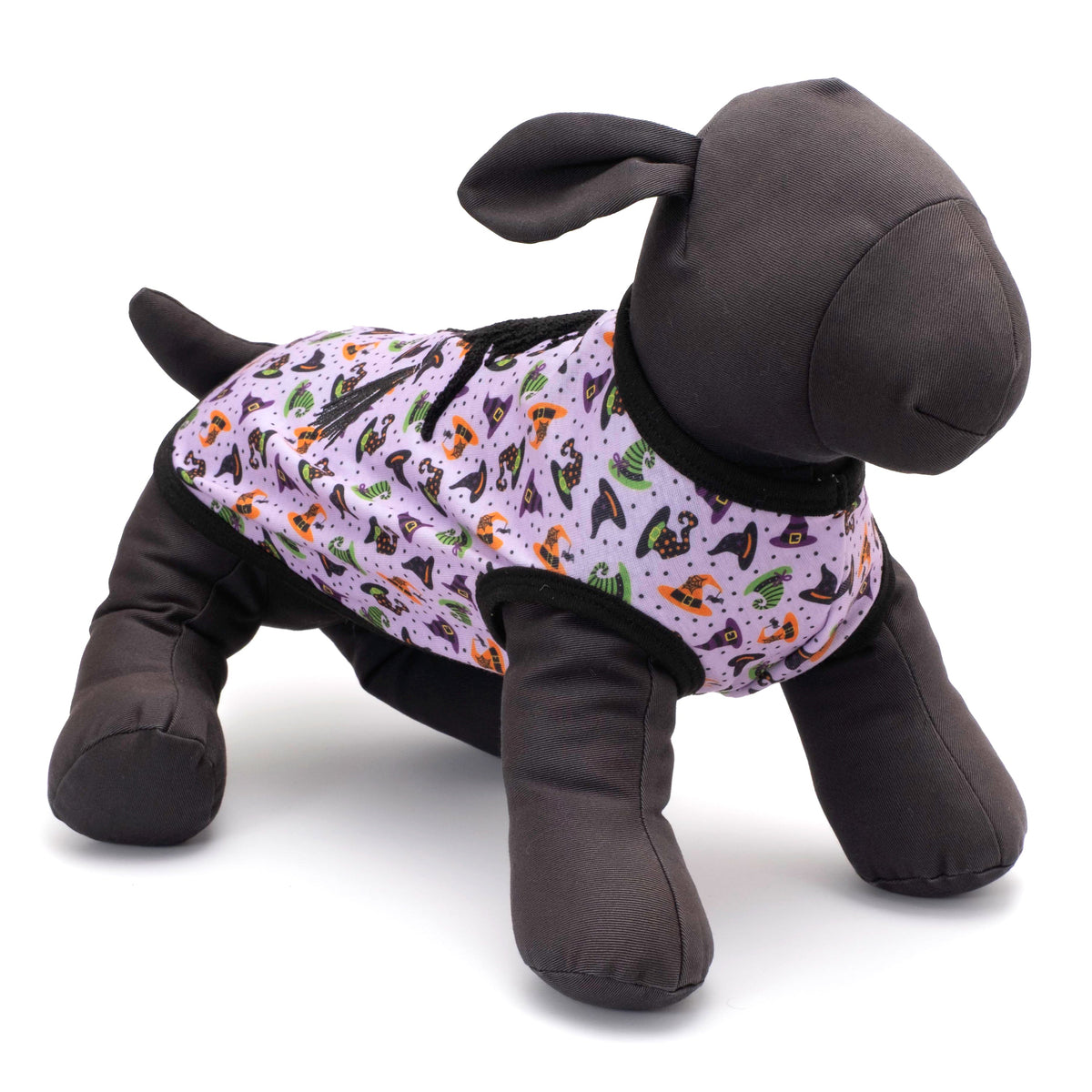 Bewitched Dog Tank Top – Polyester, Purple, Sizes XS–XXL