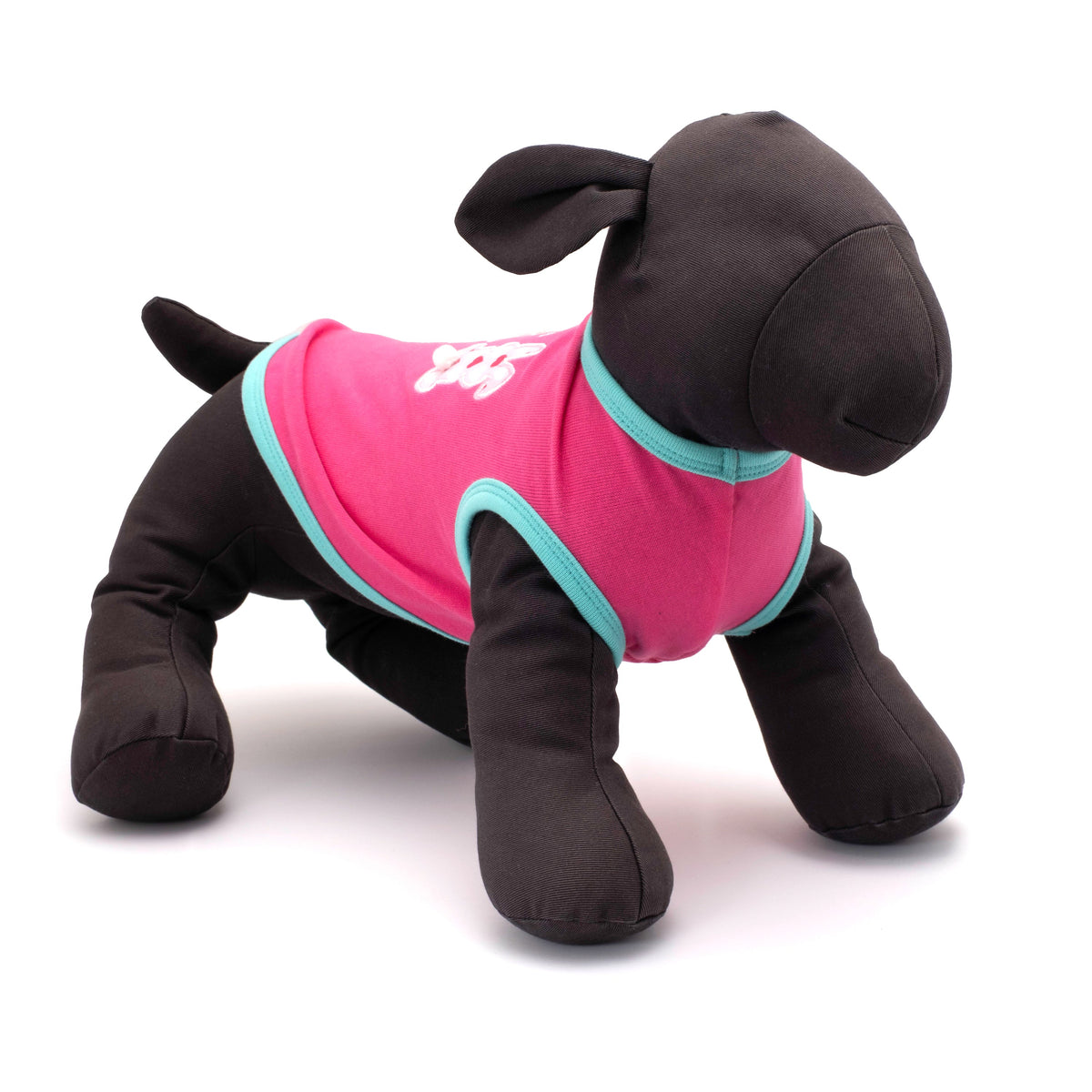 Bunny Hop Dog Tank Top – Cotton, Fuchsia, Sizes XS–XXL