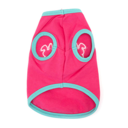 Bunny Hop Dog Tank Top – Cotton, Fuchsia, Sizes XS–XXL