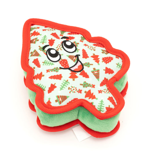 Holiday Tree Dog Dog Toy – Green, Size One Size