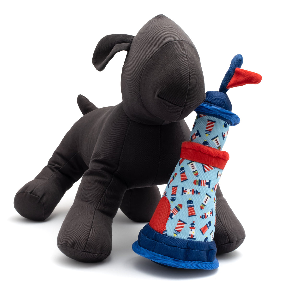 Lighthouse Dog Dog Toy – Blue, Size One Size