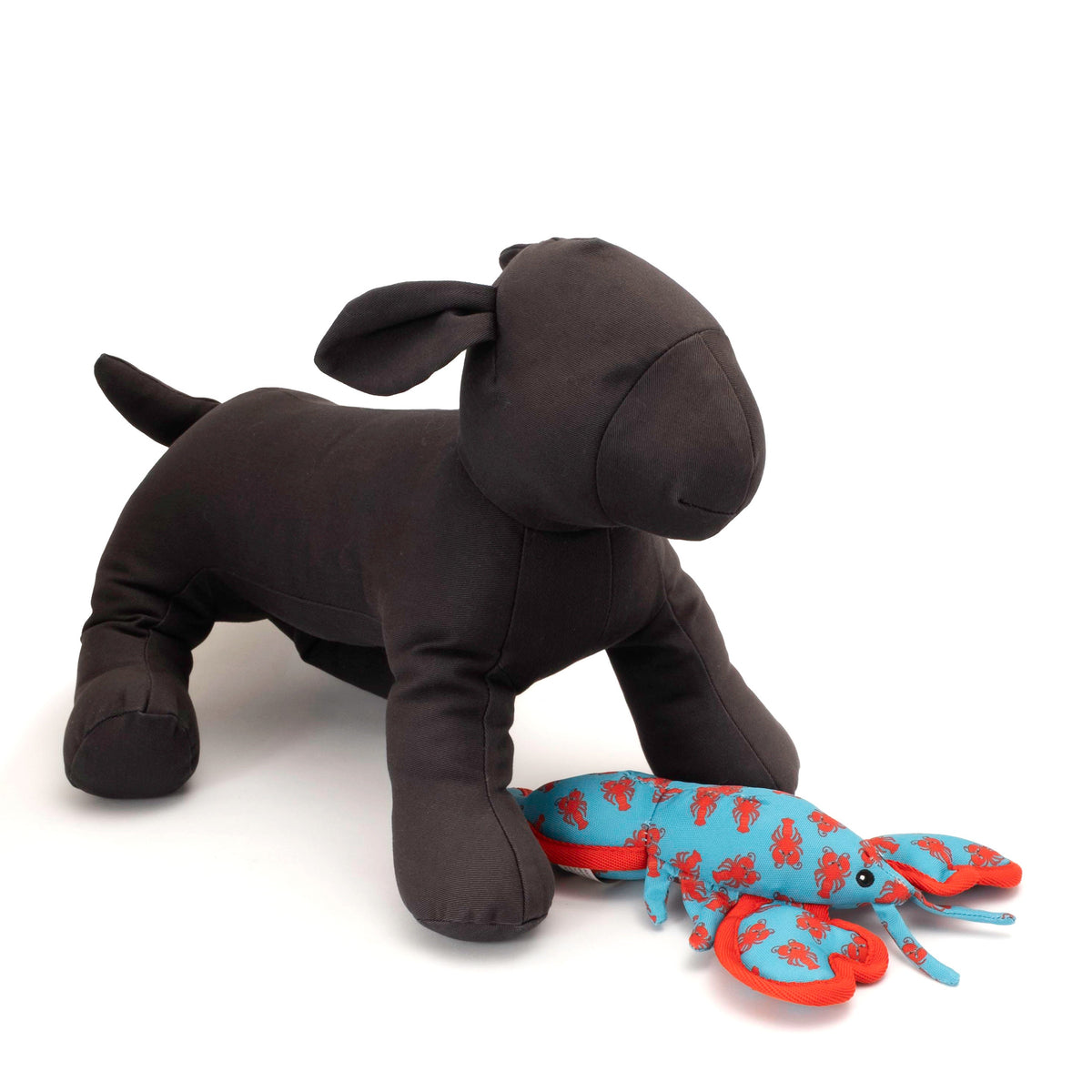 Lobster Squeaky Dog Toy in teal, product view 2