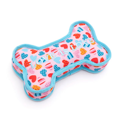 Love is Love Bone Dog Dog Toy – Pink, Sizes S, L