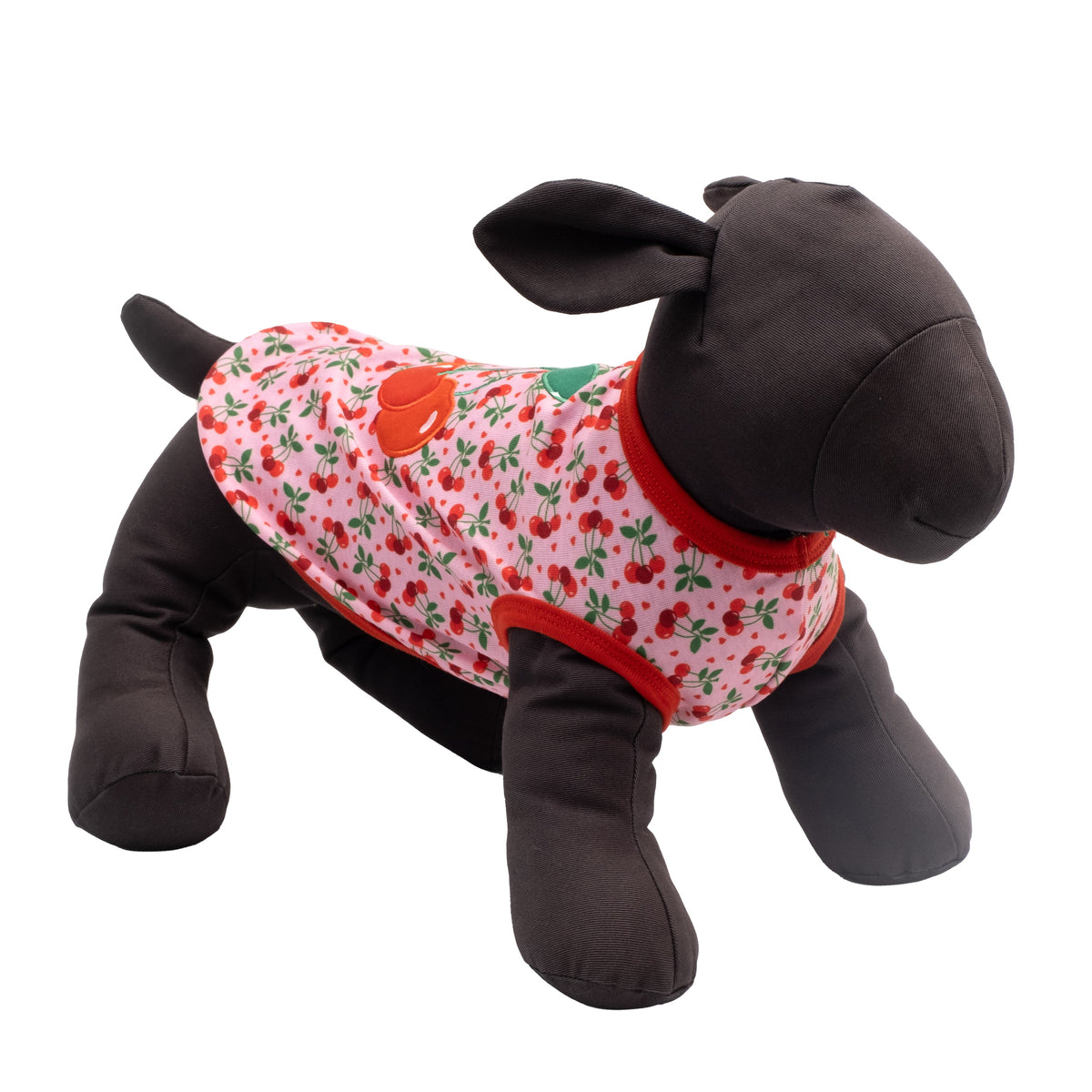 Cherries Jubilee Dog Tank Top – Polyester, Pink, Sizes XS–XXL