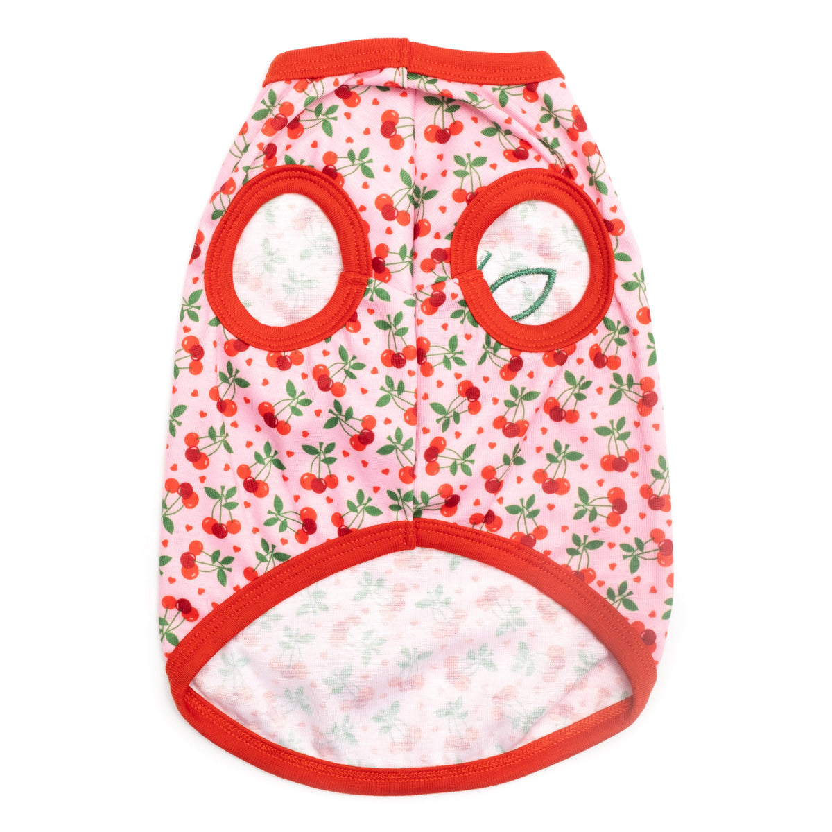 Cherries Jubilee Dog Tank Top – Polyester, Pink, Sizes XS–XXL