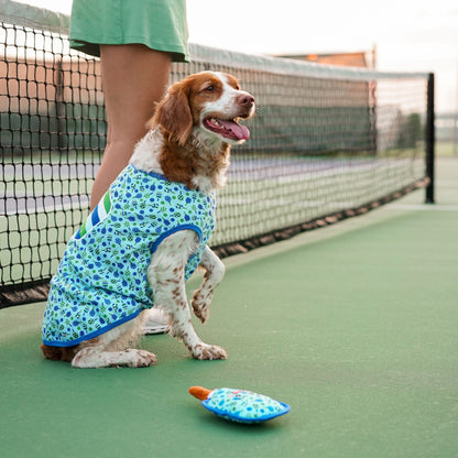 Pickleball Dog Tank Top – Polyester, Blue & Pink, Sizes XS–XXL