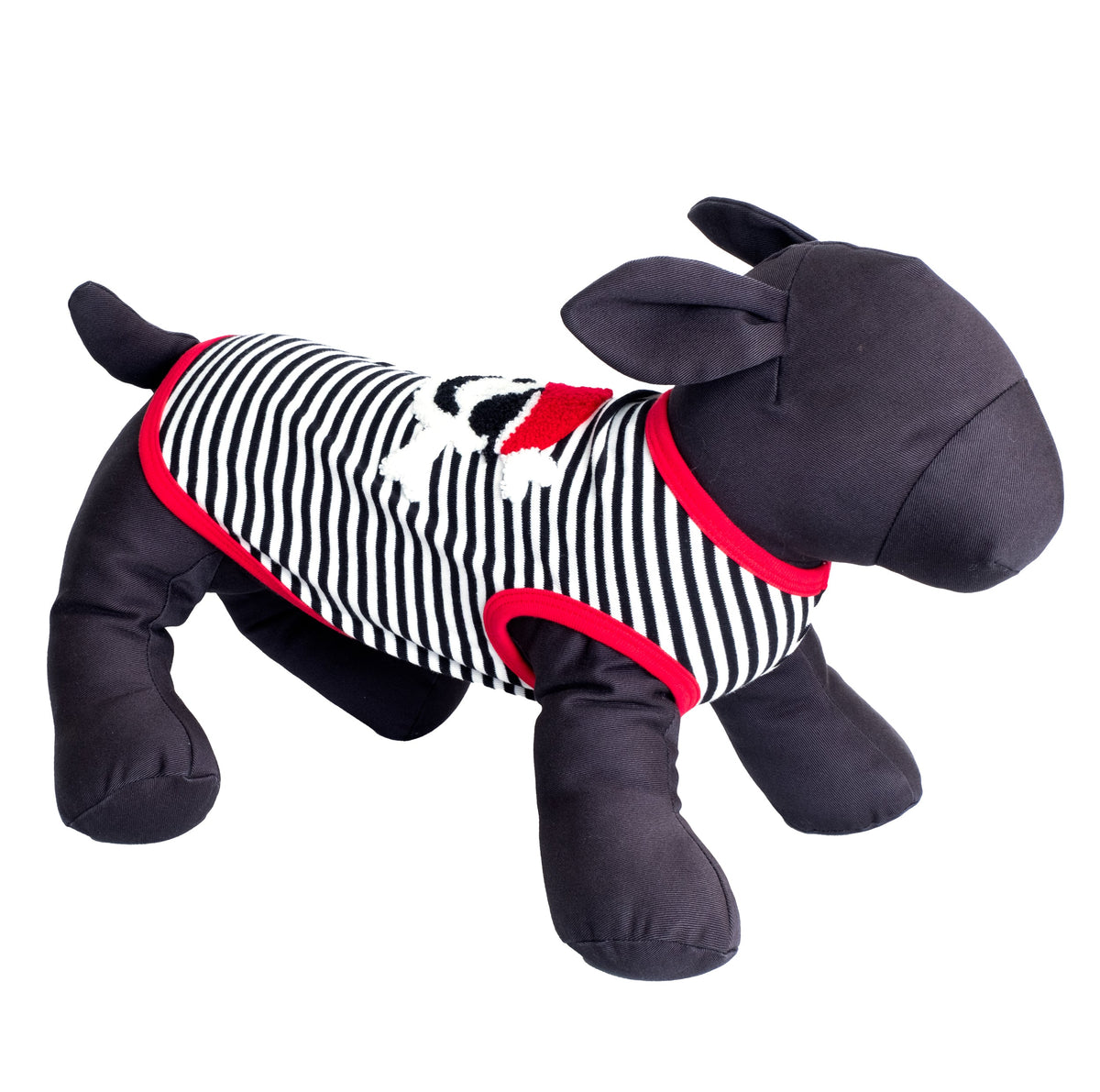 Pirate Dog Tank Top – Cotton, Black/White, Sizes XS–XXL