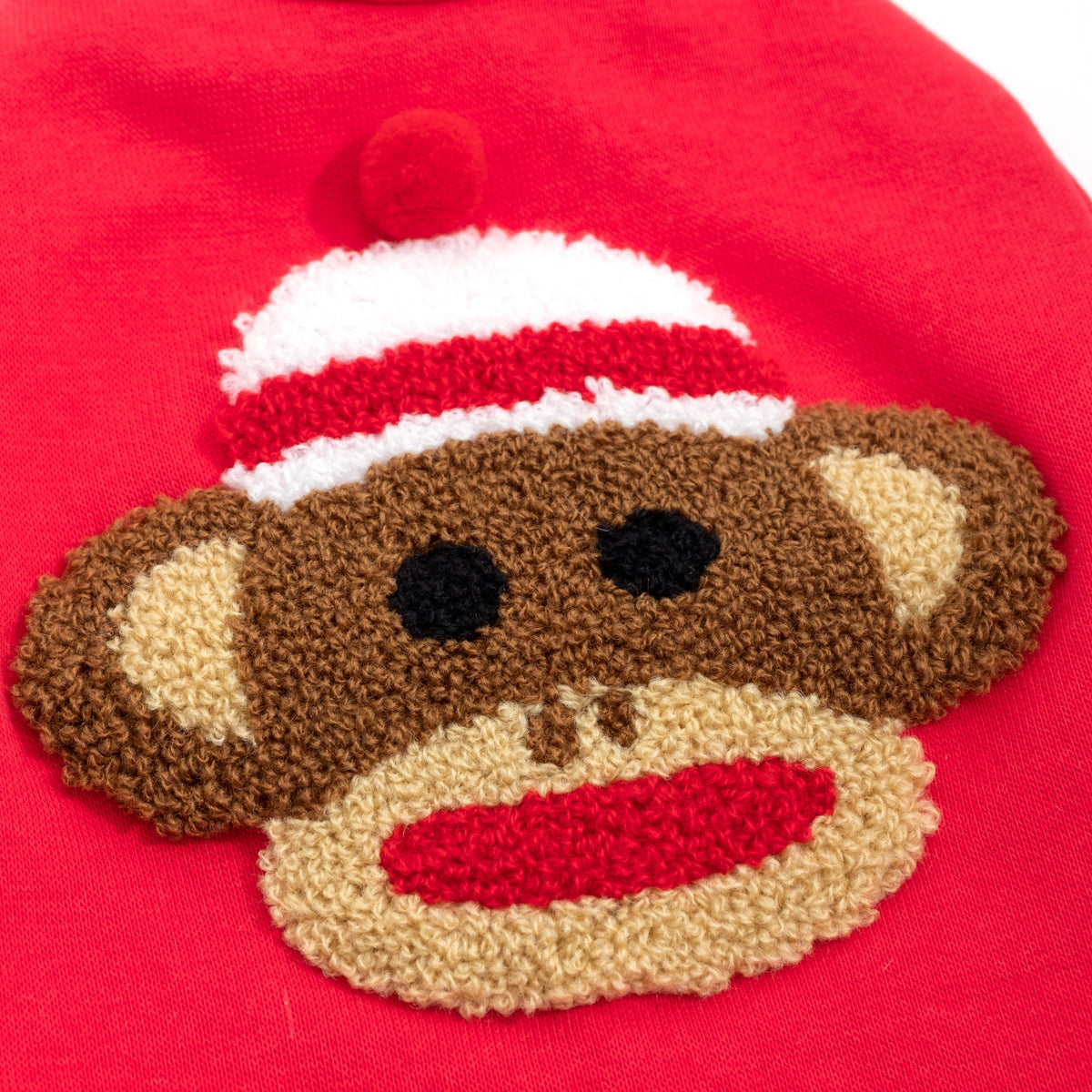 Sock Monkey Dog Tank Top – Cotton, Red, Sizes XS–XXL
