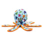 Blue Octopus Squeaky Dog Toy in blue, main product view