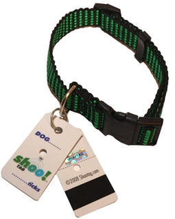 a dog collar with a tag